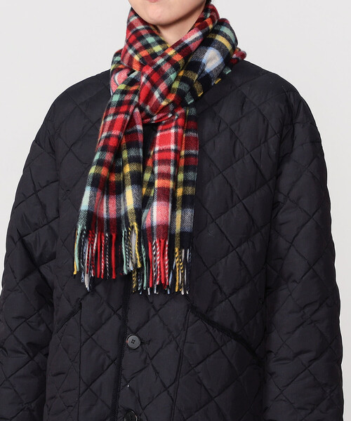 14416✨ジョシュアエリス マフラー カシミア100% マルチカラー チェック 14416✨ジョシュアエリス マフラー カシミア100% マルチカラー チェック