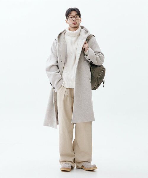 MUSINSA STANDARD（ムシンサスタンダード）の「ラムウールリブタートルネックニット[アイボリー]（ニット/セーター・メンズ・その他・SMALL/MEDIUM/LARGE/X-LARGE/XX-LARGE）」の7枚目の写真