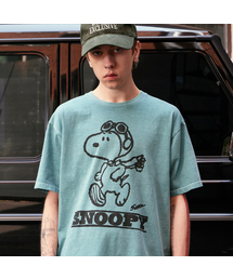 パイロットジョギングスヌーピー ピグメントTシャツ (GREEN)