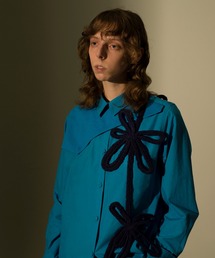 RUMCHE（ラムシェ）の「Knit Bonding Shirt / ニットボンディングシャツ（シャツ/ブラウス）」