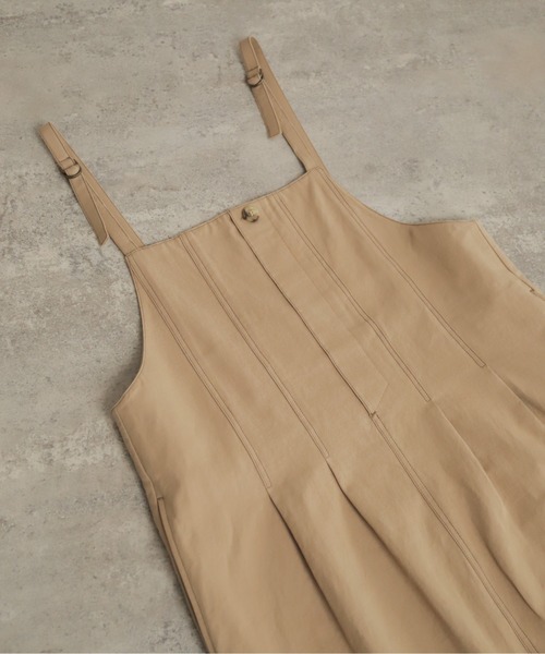 NOMBRE IMPAIR（ノンブルアンペール）の「綿麻ツイル　フィッシュテールジャンスカ（ワンピース・レディース・チャコールグレー/ベージュ・FREE）」の16枚目の写真