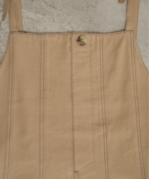 NOMBRE IMPAIR（ノンブルアンペール）の「綿麻ツイル　フィッシュテールジャンスカ（ワンピース・レディース・チャコールグレー/ベージュ・FREE）」の17枚目の写真