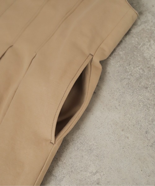 NOMBRE IMPAIR（ノンブルアンペール）の「綿麻ツイル　フィッシュテールジャンスカ（ワンピース・レディース・チャコールグレー/ベージュ・FREE）」の8枚目の写真