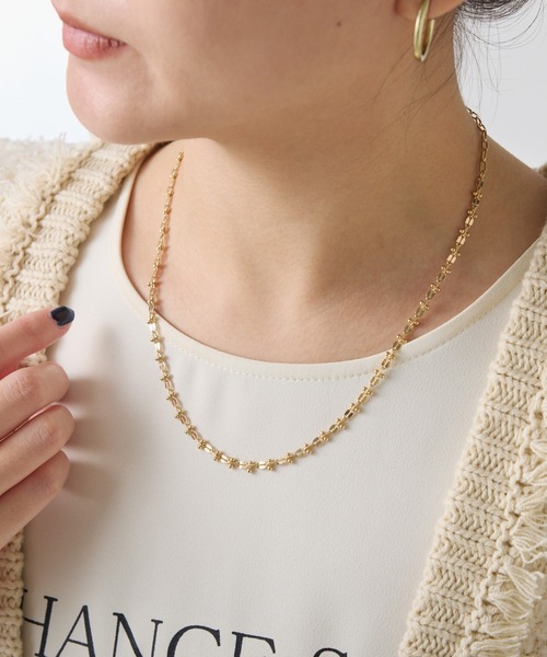 COLLAGE GALLARDAGALANTE（コラージュガリャルダガランテ）の「アクセントチェーンネックレス（ネックレス・レディース・シルバー/ゴールド・FREE）」の2枚目の写真