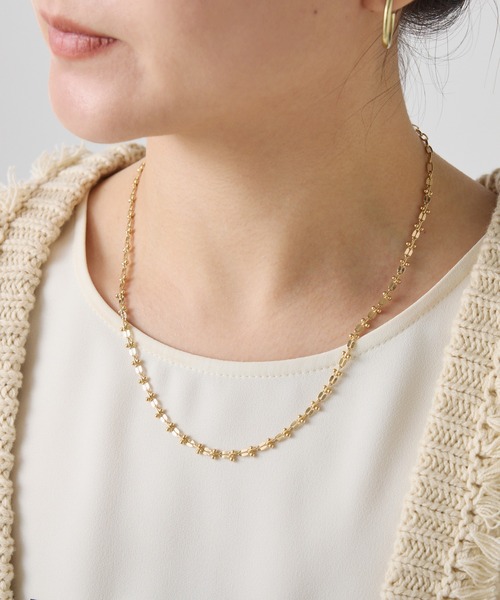 COLLAGE GALLARDAGALANTE（コラージュガリャルダガランテ）の「アクセントチェーンネックレス（ネックレス・レディース・シルバー/ゴールド・FREE）」の3枚目の写真