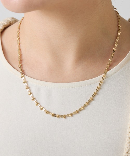 COLLAGE GALLARDAGALANTE（コラージュガリャルダガランテ）の「アクセントチェーンネックレス（ネックレス・レディース・シルバー/ゴールド・FREE）」の4枚目の写真