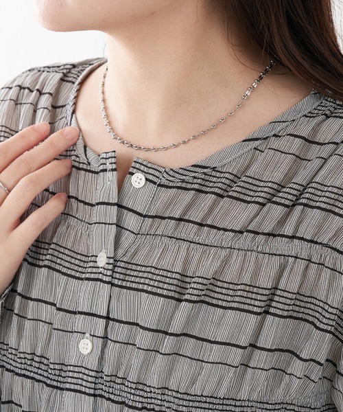 PAPILLONNER（パピヨネ）の「PAPILLONNER/アクセントチェーンネックレス（ネックレス・レディース・シルバー/ゴールド・FREE）」の9枚目の写真