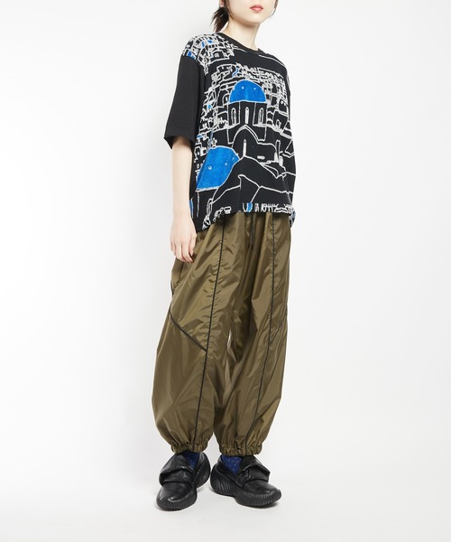 gomme(ゴム)の「ミックスタフタ サイドラインタフタパンツ(その他パンツ・レディース・カーキ/ブラック/チャコールグレー・MEDIUM)」の11枚目の写真