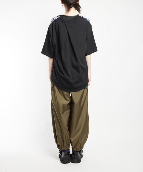 gomme(ゴム)の「ミックスタフタ サイドラインタフタパンツ(その他パンツ・レディース・カーキ/ブラック/チャコールグレー・MEDIUM)」の12枚目の写真