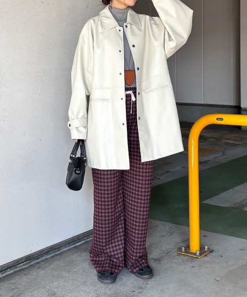 ISOOK(アイスー)の「【ISOOK / アイスー】フランネルチェックパンツ / イージーパンツ ウエストゴム ハイウエスト バーガンディ ブラック ネイビー 赤 黒 紺 紐パン ZOZOTOWN限定(その他パンツ・レディース・ネイビー/バーガンディー/ブラック・FREE)」の21枚目の写真