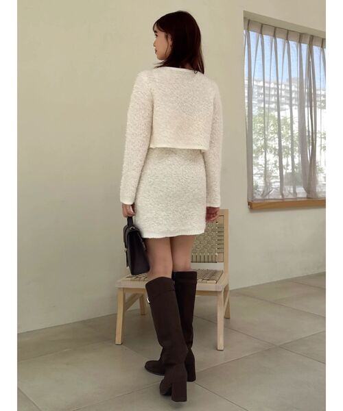 dazzlin（ダズリン）の「【セット対応】ヘアリーニットミニワンピース（ワンピース・レディース・オフホワイト/グレー/チャコールグレー/ピンク・FREE）」の16枚目の写真