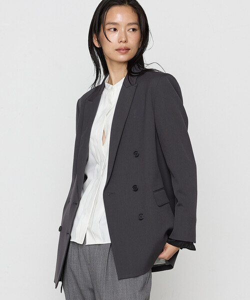 COMME CA(コムサ)の「〔 Sサイズ 〕 ツイステッドドビーカルゼ ジャケット(テーラードジャケット・レディース・チャコール・5号)」の1枚目の写真