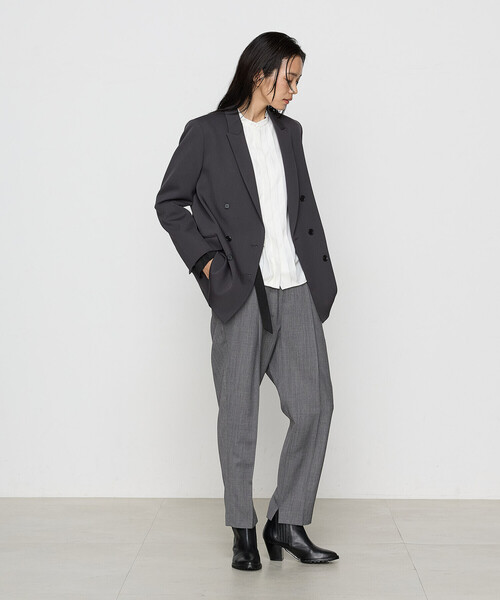 COMME CA(コムサ)の「〔 Sサイズ 〕 ツイステッドドビーカルゼ ジャケット(テーラードジャケット・レディース・チャコール・5号)」の3枚目の写真