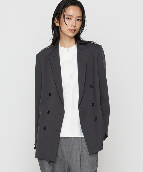 COMME CA(コムサ)の「〔 Sサイズ 〕 ツイステッドドビーカルゼ ジャケット(テーラードジャケット・レディース・チャコール・5号)」の4枚目の写真