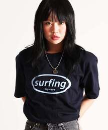 サーフィン半袖Tシャツ(ネイビー)