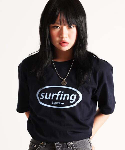 RESPECT(リスペクト)の「サーフィン半袖Tシャツ(ネイビー)(Tシャツ/カットソー・レディース・その他・LARGE/MEDIUM/X-LARGE)」の1枚目の写真