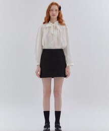 DAY A-LINE WOOL SKIRT_BLACK