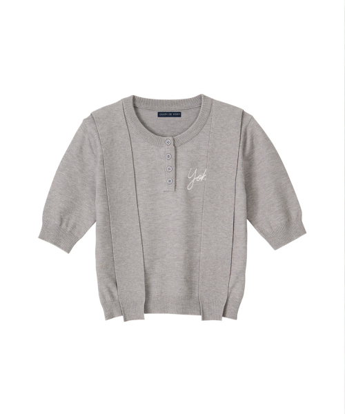 SALON DE YOHN（サロンドヨーン）の「Harbor Shawl Knit_ Gray（ニット/セーター・レディース・その他・SMALL/MEDIUM）」の4枚目の写真