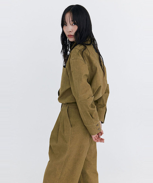 WNDERKAMMER（ブンダーカンマー）の「オープンポイントウォッシングシャツ_カーキ（シャツ/ブラウス・レディース・その他・SMALL/MEDIUM）」の6枚目の写真