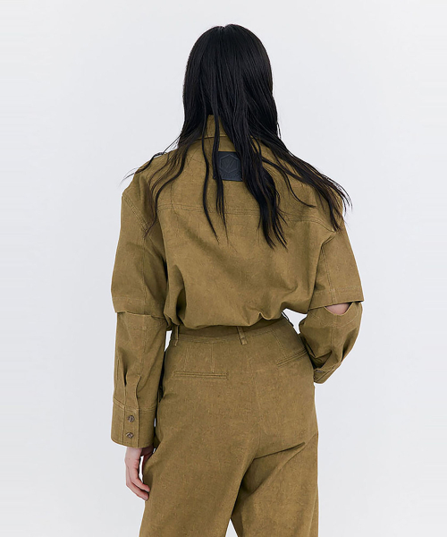 WNDERKAMMER（ブンダーカンマー）の「オープンポイントウォッシングシャツ_カーキ（シャツ/ブラウス・レディース・その他・SMALL/MEDIUM）」の7枚目の写真