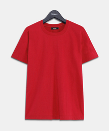 TOPBOY（トップボーイ）の「ベーシックスタンダードフィットコマサ20番手半袖Tシャツレッド（Tシャツ/カットソー）」