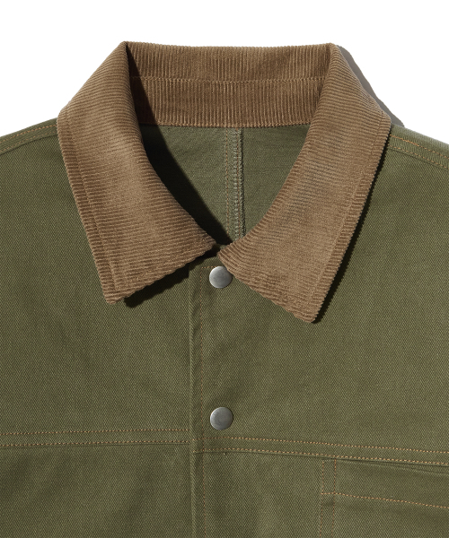 PIECEMAKER(ピースメーカー)の「CORDUROY POINT COTTON WORK JACKET (KHAKI)(ミリタリージャケット・レディース・その他・MEDIUM/LARGE)」の5枚目の写真