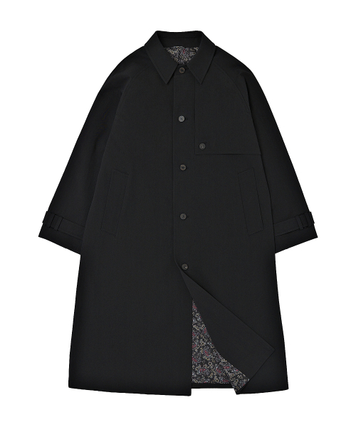 A NOTHING(アナッシング)の「EARTH COTTON BALMACAAN COAT (Black)(トレンチコート・メンズ・その他・SMALL/MEDIUM/LARGE)」の1枚目の写真