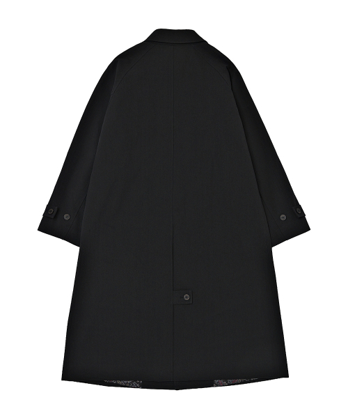 A NOTHING(アナッシング)の「EARTH COTTON BALMACAAN COAT (Black)(トレンチコート・メンズ・その他・SMALL/MEDIUM/LARGE)」の2枚目の写真