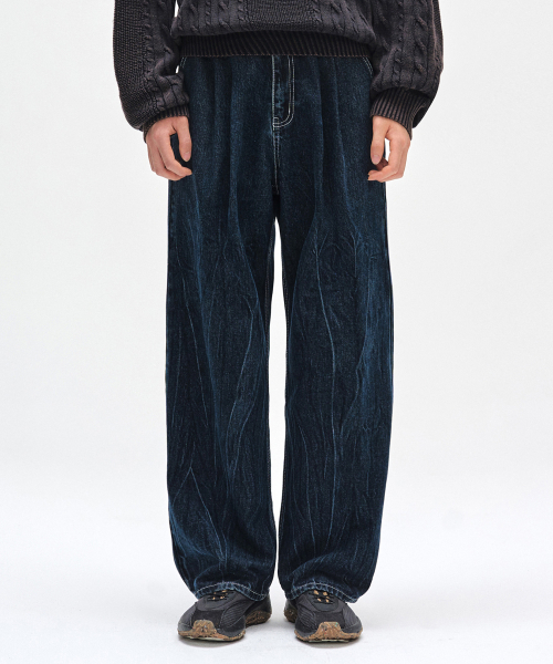 DECET(デケト)の「Dawn 2Pleats Wide Jeans DCPT007CRDBlue(デニムパンツ・レディース・その他・26/28/30/32/34)」の3枚目の写真