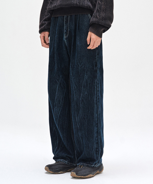 DECET(デケト)の「Dawn 2Pleats Wide Jeans DCPT007CRDBlue(デニムパンツ・レディース・その他・26/28/30/32/34)」の4枚目の写真