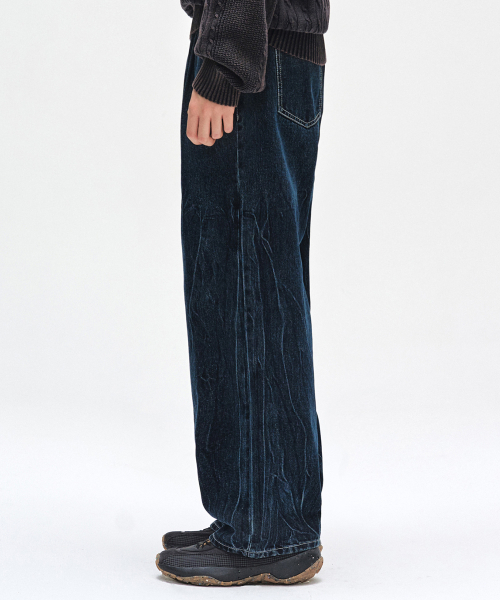 DECET(デケト)の「Dawn 2Pleats Wide Jeans DCPT007CRDBlue(デニムパンツ・レディース・その他・26/28/30/32/34)」の5枚目の写真