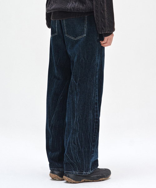 DECET(デケト)の「Dawn 2Pleats Wide Jeans DCPT007CRDBlue(デニムパンツ・レディース・その他・26/28/30/32/34)」の6枚目の写真