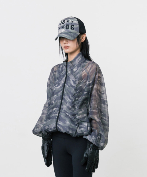 THREE TO EIGHTY(スリートゥエイティー)の「ROPE CAMO SHEER WINDBREAKER KHAKI(ナイロンジャケット・レディース・その他・FREE)」の2枚目の写真
