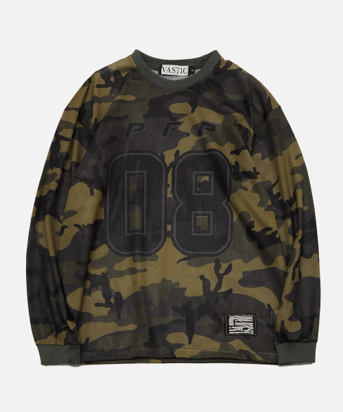 VASTIC(バスティック)の「カモメッシュロングスリーブ_カーキ(Tシャツ/カットソー・メンズ・カーキ・MEDIUM/LARGE/X-LARGE)」の2枚目の写真