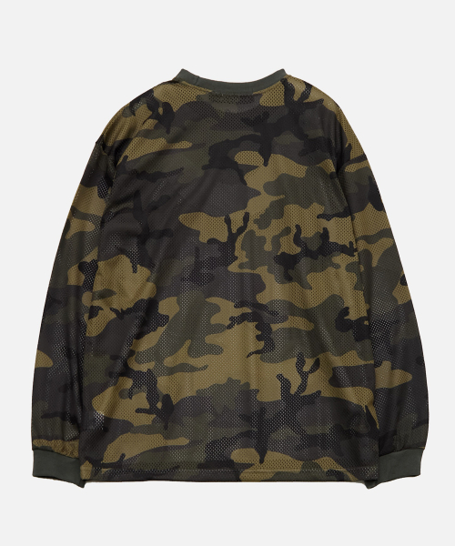 VASTIC(バスティック)の「カモメッシュロングスリーブ_カーキ(Tシャツ/カットソー・メンズ・カーキ・MEDIUM/LARGE/X-LARGE)」の3枚目の写真