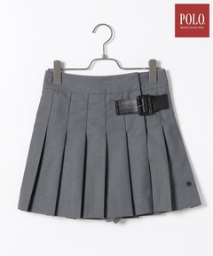 tanakadaisuke/タナカダイスケ】silver buckle pleats skirt/シルバー