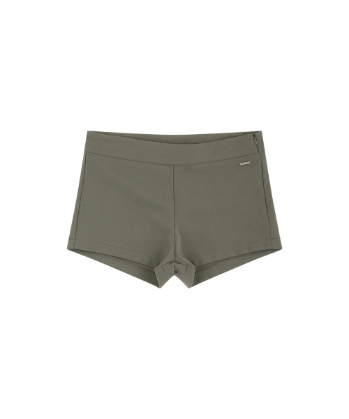 THEPORTA(ザ ポルタ)の「METAL LOGO MICRO SHORTS, DEEP BEIGE(その他パンツ・レディース・その他・SMALL/MEDIUM)」の1枚目の写真