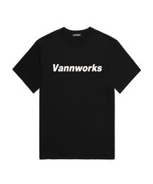 ベーシックロゴ半袖Tシャツ (VS0009) ブラック_ホワイト