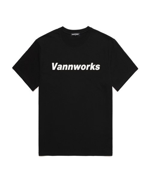VANNWORKS(バンワークス)の「ベーシックロゴ半袖Tシャツ (VS0009) ブラック_ホワイト(Tシャツ/カットソー・レディース・その他・MEDIUM/SMALL/X-LARGE/XX-LARGE/LARGE)」の1枚目の写真