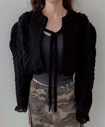 ルネ♡リボンデザイン カーディガン leune｜ルネ（レディース）のカーディガン/ボレロ（リボン）通販