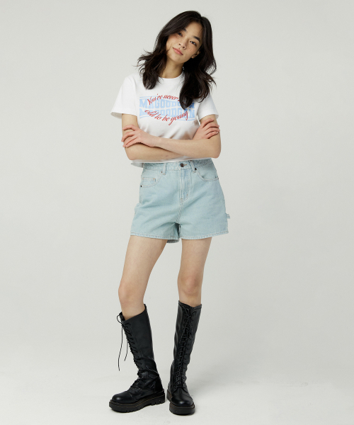 MAGOODGAN(メックウッドガン)の「ルディア 3622 フェイマスセイング スリムフィット オフホワイト クロップ半袖Tシャツ(Tシャツ/カットソー・レディース・その他・MEDIUM/SMALL)」の4枚目の写真