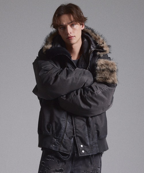 GRANCY】ファーポケットデザインフェードN2Bジャケット / Furpocket