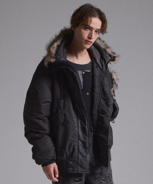 GRANCY】ファーポケットデザインフェードN2Bジャケット / Furpocket