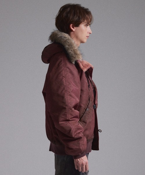 GRANCY グランシー N2Bジャケット GRANCY】ファーポケットデザインフェードN2Bジャケット / Furpocket