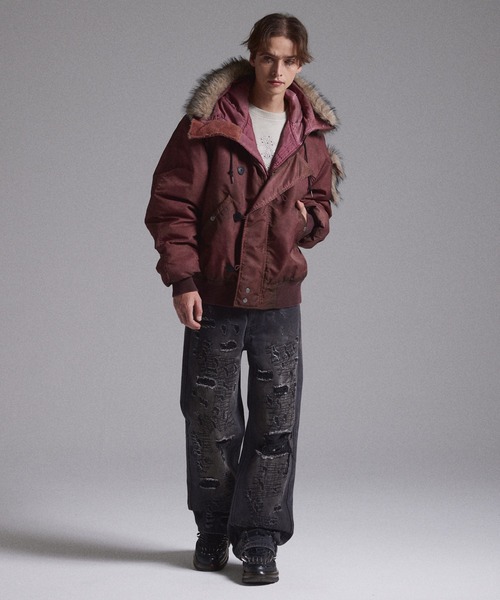 GRANCY】ファーポケットデザインフェードN2Bジャケット / Furpocket