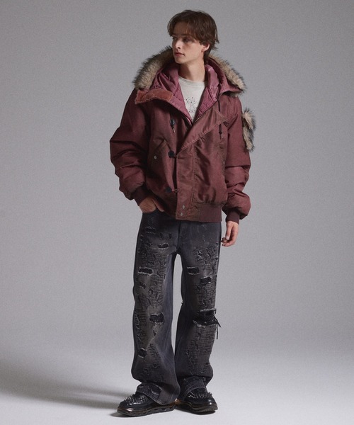 GRANCY】ファーポケットデザインフェードN2Bジャケット / Furpocket