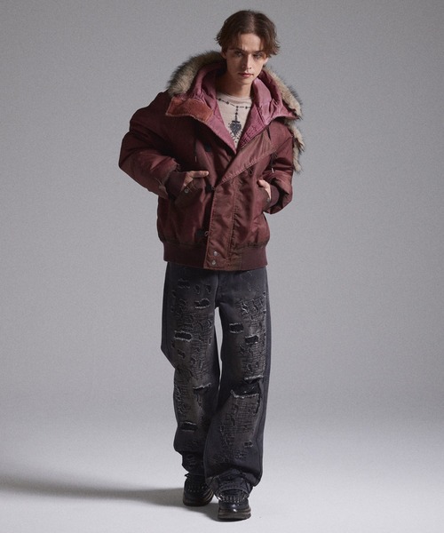 GRANCY】ファーポケットデザインフェードN2Bジャケット / Furpocket