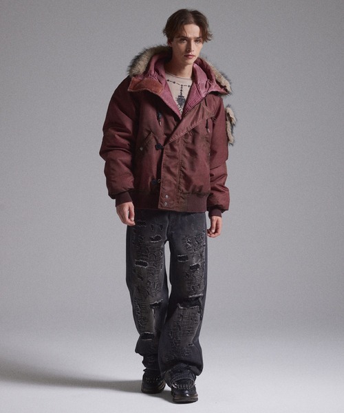 GRANCY】ファーポケットデザインフェードN2Bジャケット / Furpocket