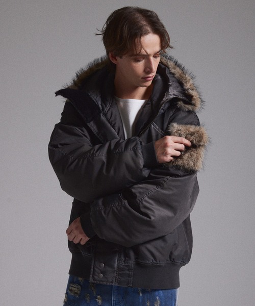 GRANCY】ファーポケットデザインフェードN2Bジャケット / Furpocket