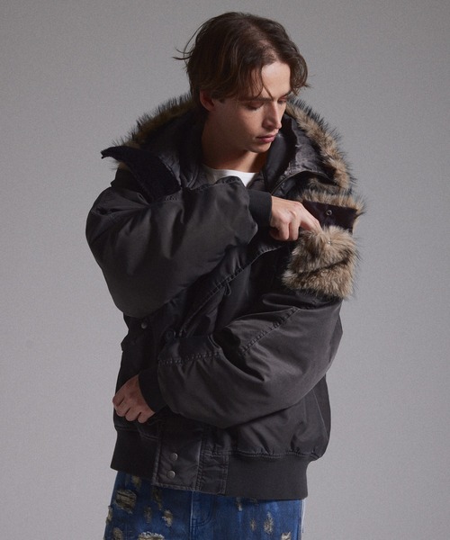 GRANCY】ファーポケットデザインフェードN2Bジャケット / Furpocket